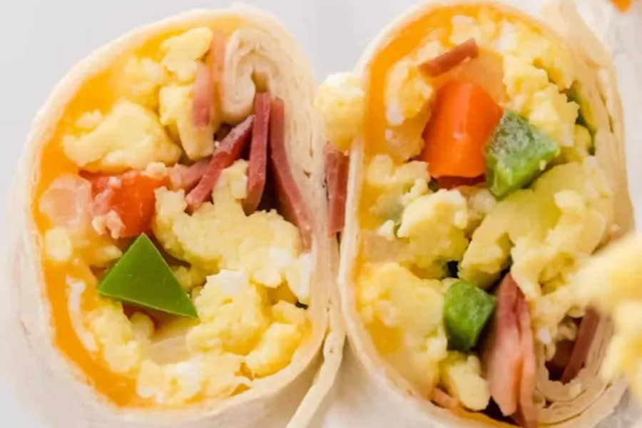 Pico Pica Rico | Denver Burrito - Ham, Hash Browns, Bell Peppers, Onions, Eggs, Cheese