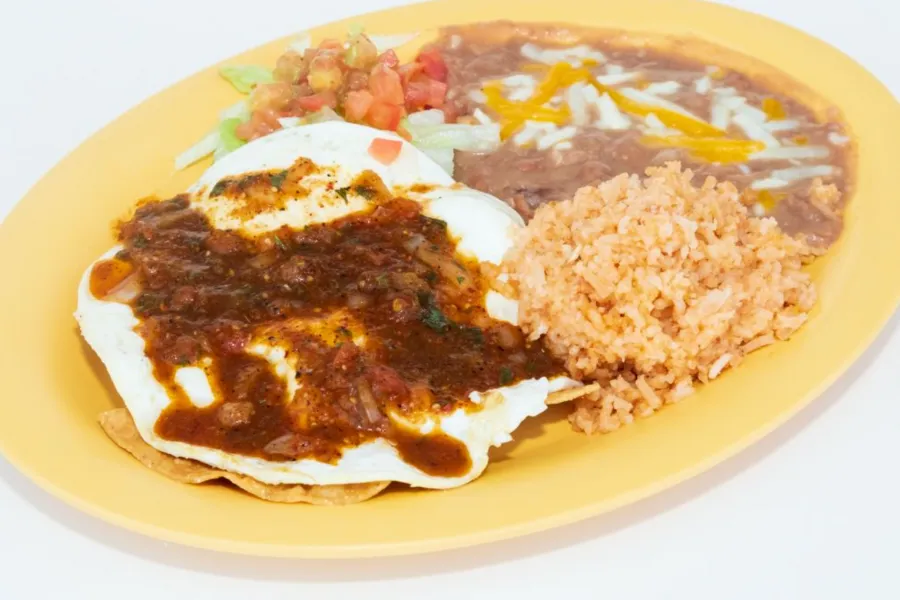 Pico Pica Rico | Huevos Rancheros - Popular - Eggs, Tortillas, Refried Beans w/ Cheese, Rice