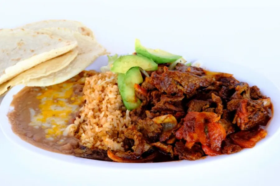 Pico Pica Rico | Steak Picado - Carne Asada Steak cooked with Tomatoes, Grilled Onions, Salsa & Salad | Sherman Oaks 