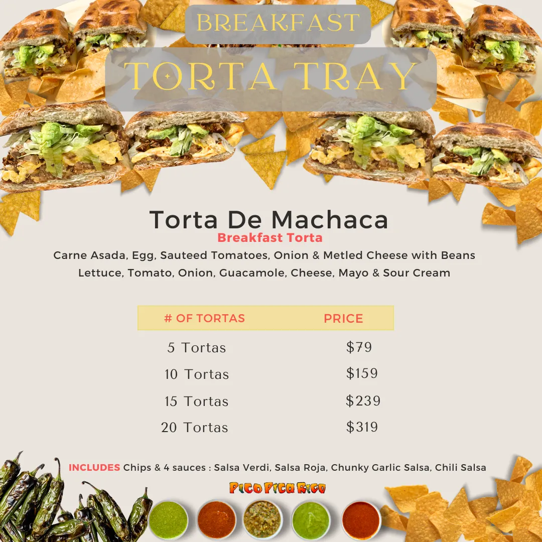 Torta Catering available at Pico Pica Rico Sherman Oaks 