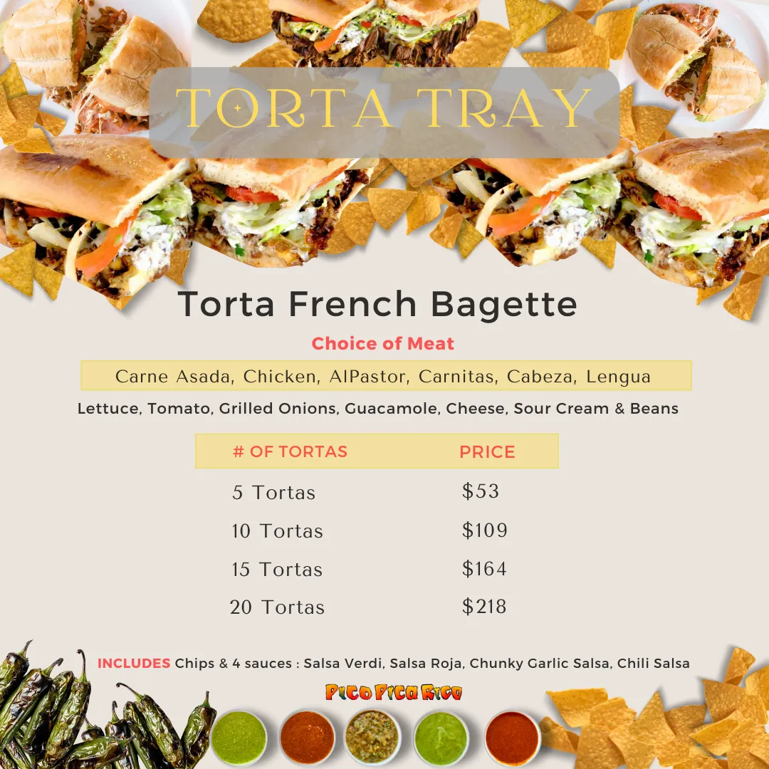 Torta Catering available at Pico Pica Rico Sherman Oaks 